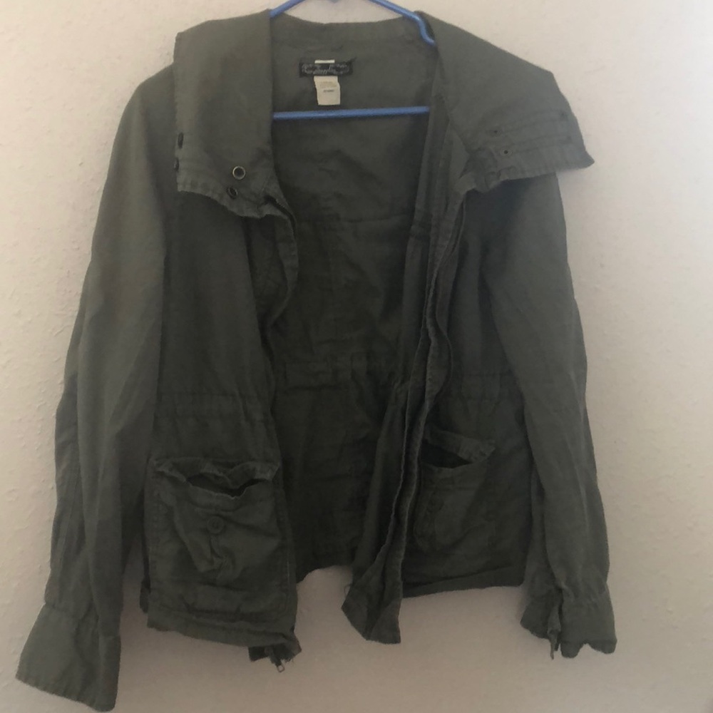 Green cargo style jacket
